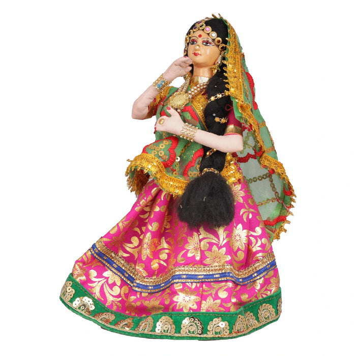 Decorative Doll Cloth Golu Bommai - 9 Inches | Giri Golu Doll/ Navaratri Golu Bomma/Gombe/Bommai - Cloth Kolu Bommai