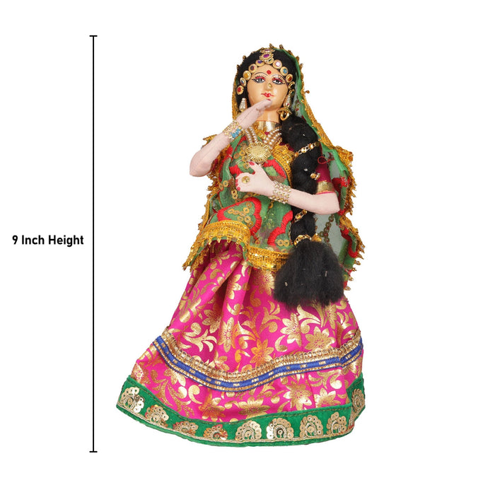 Decorative Doll Cloth Golu Bommai - 9 Inches | Giri Golu Doll/ Navaratri Golu Bomma/Gombe/Bommai - Cloth Kolu Bommai