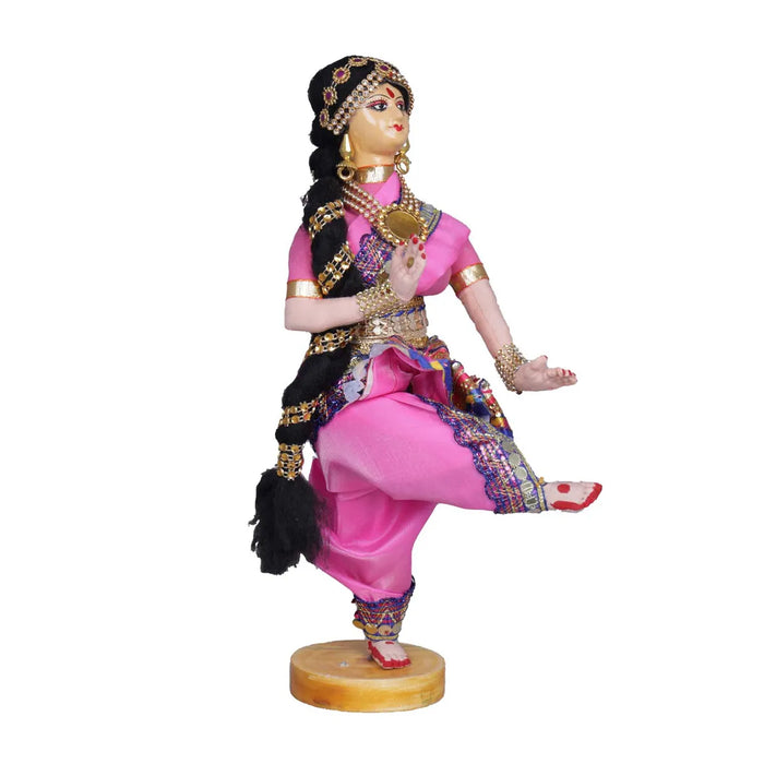 Bharata Natyam Pair Golu Bommai - 12 inches |Golu Doll / Navaratri Golu Bomma / Gombe / Bommai - Plastic Bommai