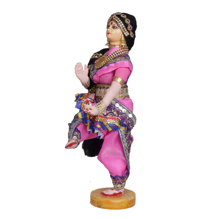 Bharata Natyam Pair Golu Bommai - 12 inches |Golu Doll / Navaratri Golu Bomma / Gombe / Bommai - Plastic Bommai