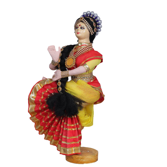 Bharata Natyam Pair Golu Bommai - 12 inches |Golu Doll / Navaratri Golu Bomma / Gombe / Bommai - Plastic Bommai