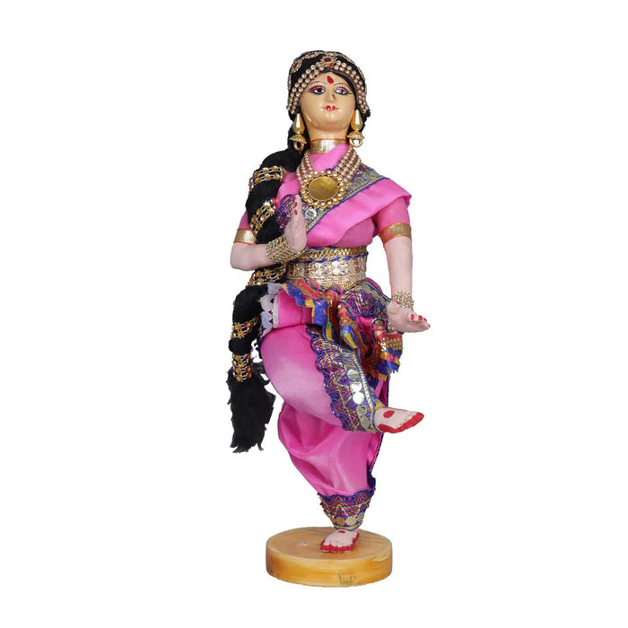 Bharata Natyam Pair Golu Bommai - 12 inches |Golu Doll / Navaratri Golu Bomma / Gombe / Bommai - Plastic Bommai