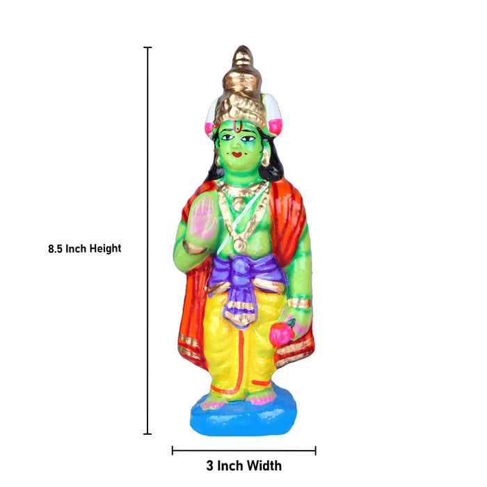Seetha Kalyanam Clay Golu Bommai Set - 8.5 x 3 Inches | 10 Pcs/ Giri Golu Doll/ Navaratri Golu Bomma/Gombe/Bommai