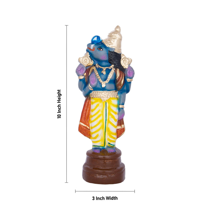 Dasavatharam Clay Golu Bommai Set - 10 x 3.5 Inches | Giri Golu Doll/ Navaratri Golu Bomma/ Gombe/ Bommai - Clay Kolu Bommai