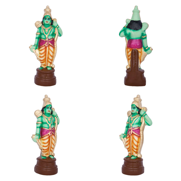 Dasavatharam Clay Golu Bommai Set - 10 x 3.5 Inches | Giri Golu Doll/ Navaratri Golu Bomma/ Gombe/ Bommai - Clay Kolu Bommai