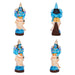 Dasavatharam Clay Golu Bommai Set - 10 x 3.5 Inches | Giri Golu Doll/ Navaratri Golu Bomma/ Gombe/ Bommai - Clay Kolu Bommai