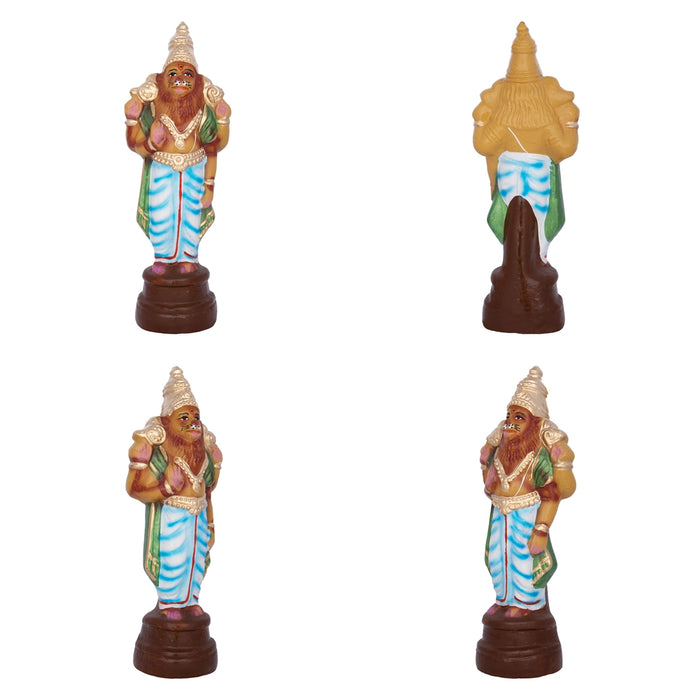Dasavatharam Clay Golu Bommai Set - 10 x 3.5 Inches | Giri Golu Doll/ Navaratri Golu Bomma/ Gombe/ Bommai - Clay Kolu Bommai