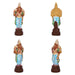 Dasavatharam Clay Golu Bommai Set - 10 x 3.5 Inches | Giri Golu Doll/ Navaratri Golu Bomma/ Gombe/ Bommai - Clay Kolu Bommai