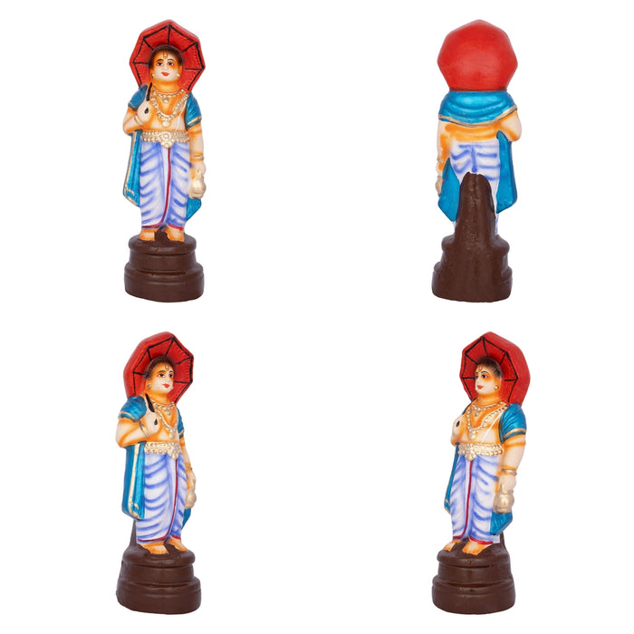 Dasavatharam Clay Golu Bommai Set - 10 x 3.5 Inches | Giri Golu Doll/ Navaratri Golu Bomma/ Gombe/ Bommai - Clay Kolu Bommai