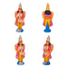 Navagraham Clay Golu Bommai Set - 10 x 3.5 Inches | Giri Golu Doll/ Navaratri Golu Bomma/ Gombe/ Bommai - Clay Kolu Bommai