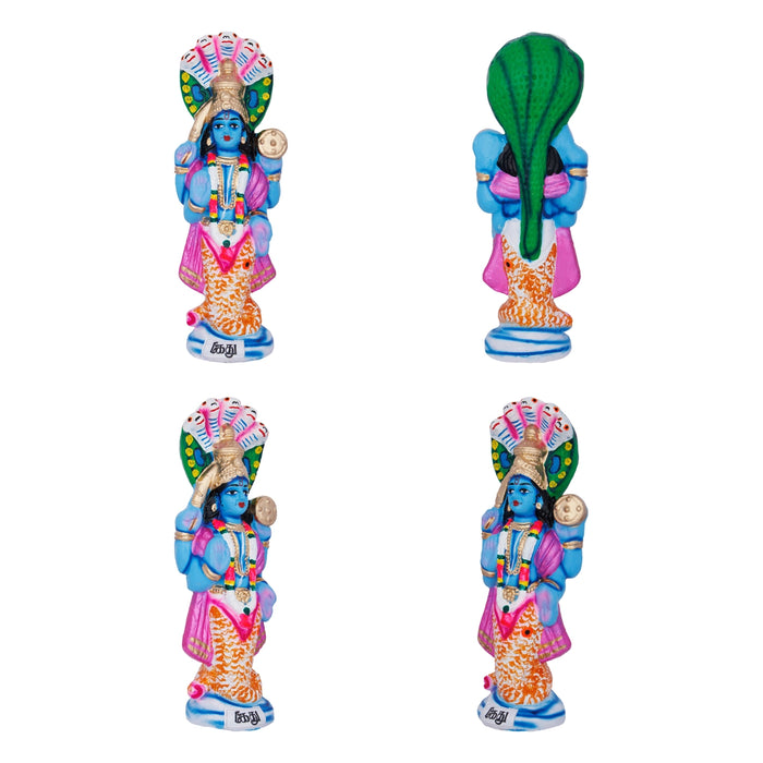 Navagraham Clay Golu Bommai Set - 10 x 3.5 Inches | Giri Golu Doll/ Navaratri Golu Bomma/ Gombe/ Bommai - Clay Kolu Bommai