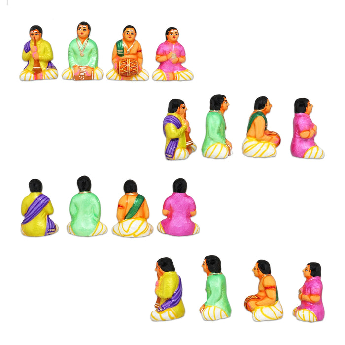 Marriage Clay Golu Bommai Set - 7 x 2.5 Inches | Giri Golu Bommai/ Navaratri Golu Doll / Gombe / Bomma
