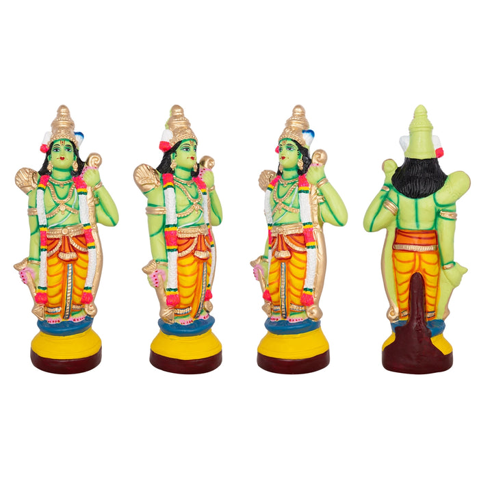 Rama Idol Paper Mache Golu Bommai Set - 15 X 6 Inches | Giri Golu Doll/ Navaratri Golu Bomma/ Gombe/ Bommai - Paper Mache Kolu Bommai