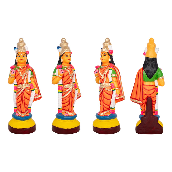 Rama Idol Paper Mache Golu Bommai Set - 15 X 6 Inches | Giri Golu Doll/ Navaratri Golu Bomma/ Gombe/ Bommai - Paper Mache Kolu Bommai
