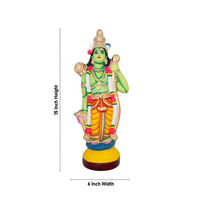 Rama Idol Paper Mache Golu Bommai Set - 15 X 6 Inches | Giri Golu Doll/ Navaratri Golu Bomma/ Gombe/ Bommai - Paper Mache Kolu Bommai