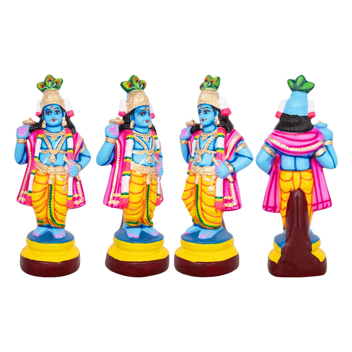 Dasavatharam Statue Paper Mache Golu Bommai Set - 14 X 5 Inches | Giri Golu Doll/ Navaratri Golu Bommai/ Gombe - Paper Mache Kolu Bommai