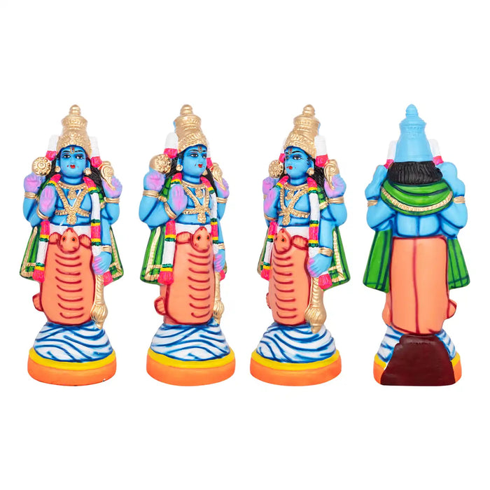 Dasavatharam Statue Paper Mache Golu Bommai Set - 14 X 5 Inches | Giri Golu Doll/ Navaratri Golu Bommai/ Gombe - Paper Mache Kolu Bommai