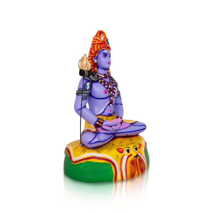 Shivan Statue Paper Mache Golu Bommai - 18 x 11 Inches | Giri Golu Doll/ Navaratri Golu Bomma/ Gombe/ Bommai