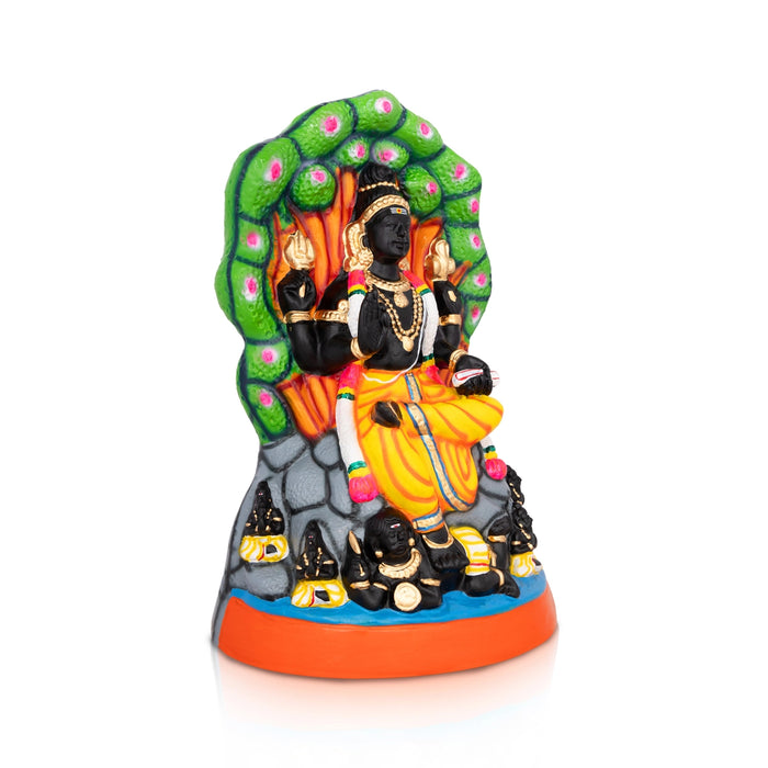 Dakshinamurthy Vigraham Paper Mache Golu Bommai - 15 X 9 Inches | Giri Golu Doll/ Navaratri Golu Bommai/ Gombe - Paper Mache Kolu Bommai