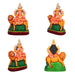 Durga Lakshmi Saraswathi Paper Mache Golu Bommai Set- 13 X 9 Inches | Giri Golu Doll/Navaratri Golu Bommai/Gombe - Paper Mache Kolu Bommai