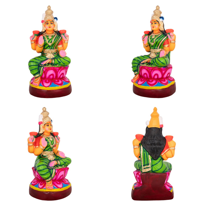 Durga Lakshmi Saraswathi Paper Mache Golu Bommai Set- 13 X 9 Inches | Giri Golu Doll/Navaratri Golu Bommai/Gombe - Paper Mache Kolu Bommai