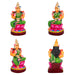 Durga Lakshmi Saraswathi Paper Mache Golu Bommai Set- 13 X 9 Inches | Giri Golu Doll/Navaratri Golu Bommai/Gombe - Paper Mache Kolu Bommai