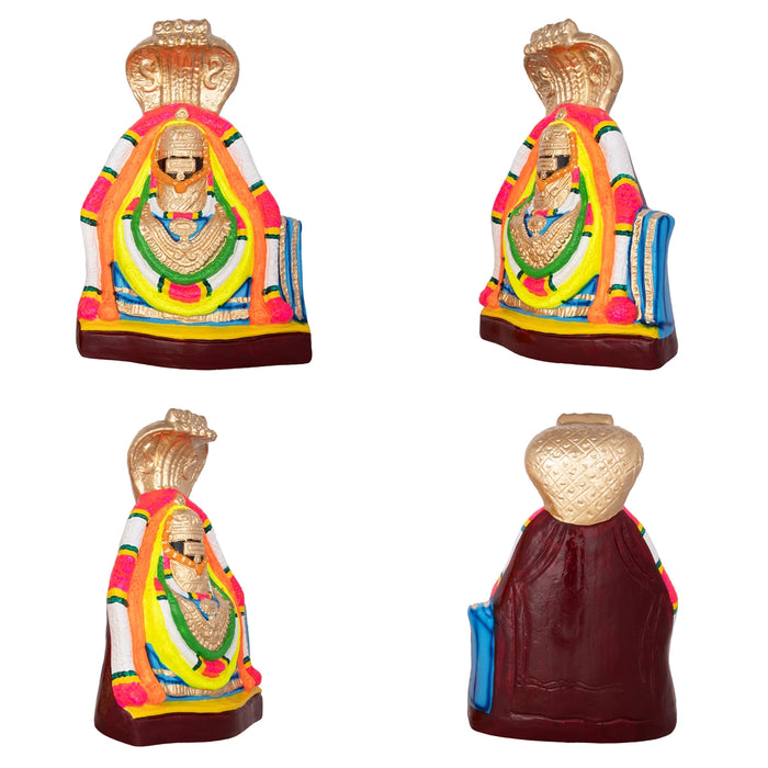 Annamalai Unnamalai Paper Mache Golu Bommai Pair - 13 x 8.5 Inches | Giri Golu Doll/ Navaratri Golu Bomma/Gombe - Paper Mache Kolu Bommai