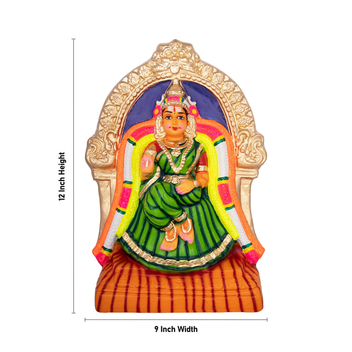 Kamalambika Paper Mache Golu Bommai - 12 x 9 Inches | Giri Golu Doll/ Navaratri Golu Bomma/ Gombe/ Bommai - Paper Mache Kolu Bommai