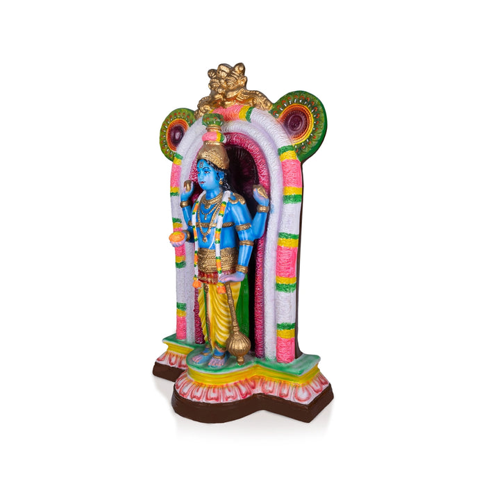 Guruvayurappan Paper Mache Golu Bommai - 38 x 22 inches | Golu Doll / Navaratri Golu Bomma / Gombe / Bommalu - Paper Mache Kolu Bommai
