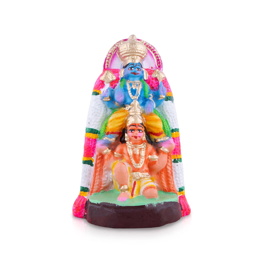 Garuda Vahanam Clay Golu Bommai - 8 x 5 Inches | Giri Golu Doll/ Navaratri Golu Bomma/Gombe/Bommai