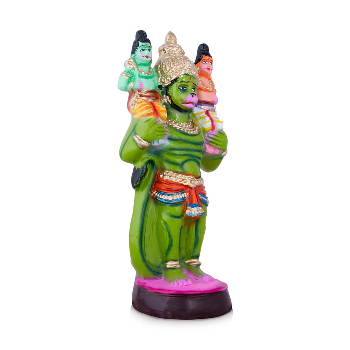 Rama Lakshman And Hanuman Paper Mache Golu Bommai - 11 x 6 Inches | Giri Golu Doll/ Navaratri Golu Bomma/Gombe/Bommai