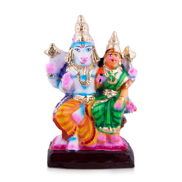 Lakshmi Hayagreevar Clay Golu Bommai - 7 x 5 Inches | Giri Golu Doll/ Navaratri Golu Bomma/Gombe/Bommai