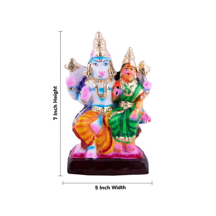 Lakshmi Hayagreevar Clay Golu Bommai - 7 x 5 Inches | Giri Golu Doll/ Navaratri Golu Bomma/Gombe/Bommai