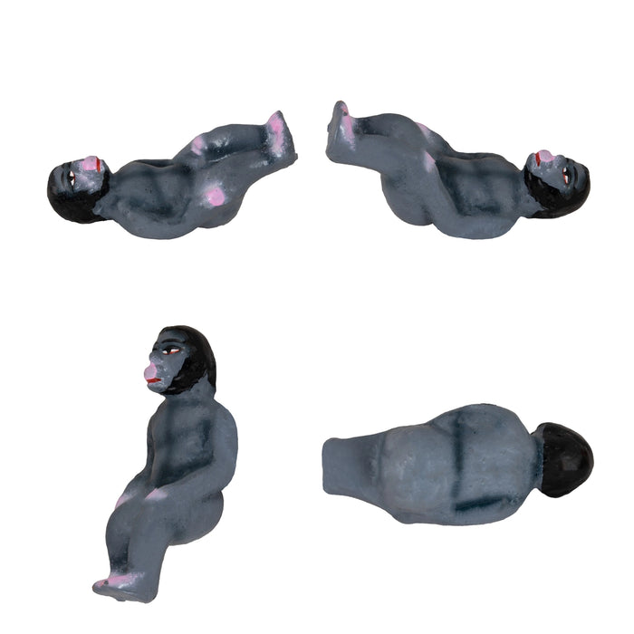 Kurangu Kulla Viyabari Clay Golu Bommai Set - 10 x 8 Inches | Giri Golu Doll/ Navaratri Golu Bomma/Gombe/Bommai - Clay Kolu Bommai