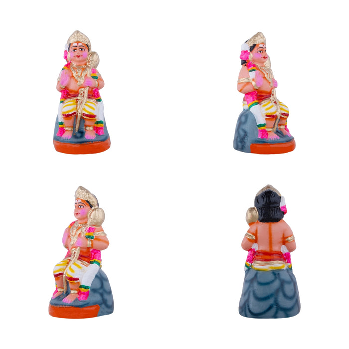 Arupadai Veedu Clay Golu Bommai Set - 10 x 6 Inches | Giri Golu Doll/ Navaratri Golu Bomma/Gombe/Bommai