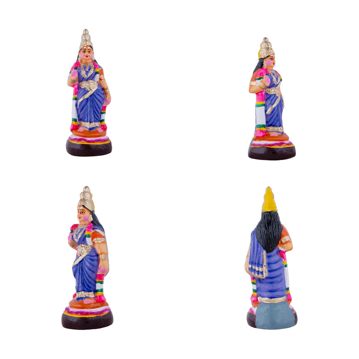 Arupadai Veedu Clay Golu Bommai Set - 10 x 6 Inches | Giri Golu Doll/ Navaratri Golu Bomma/Gombe/Bommai