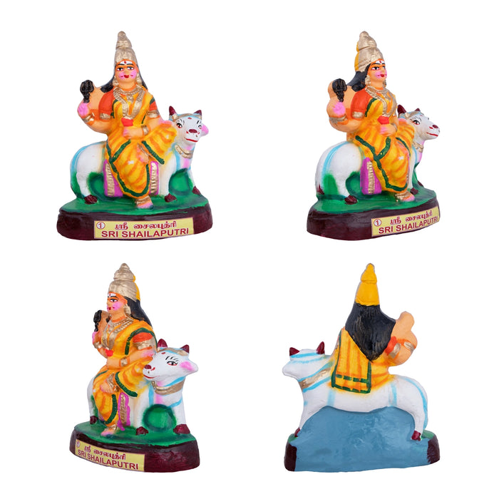 Nava Durga Clay Golu Bommai Set - 9 x 6 Inches | Giri Golu Doll/Navaratri Golu Bomma/Gombe/Bommai