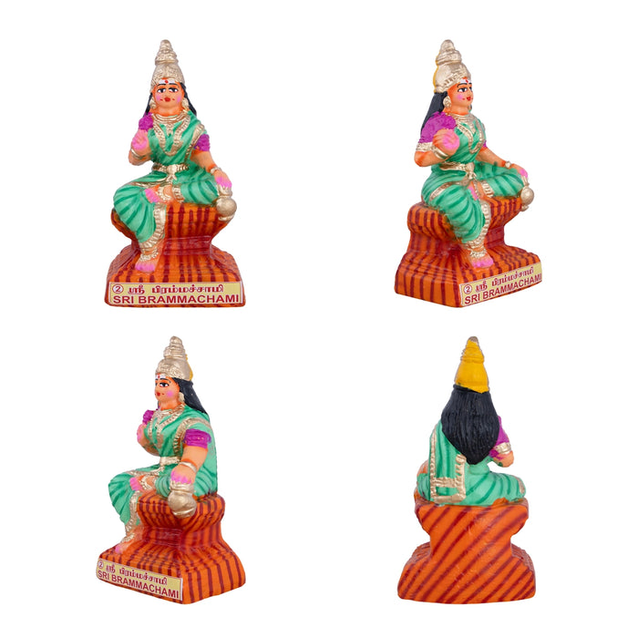 Nava Durga Clay Golu Bommai Set - 9 x 6 Inches | Giri Golu Doll/Navaratri Golu Bomma/Gombe/Bommai