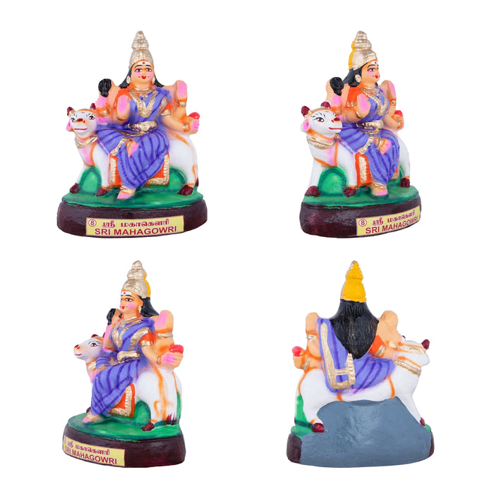 Nava Durga Clay Golu Bommai Set - 9 x 6 Inches | Giri Golu Doll/Navaratri Golu Bomma/Gombe/Bommai