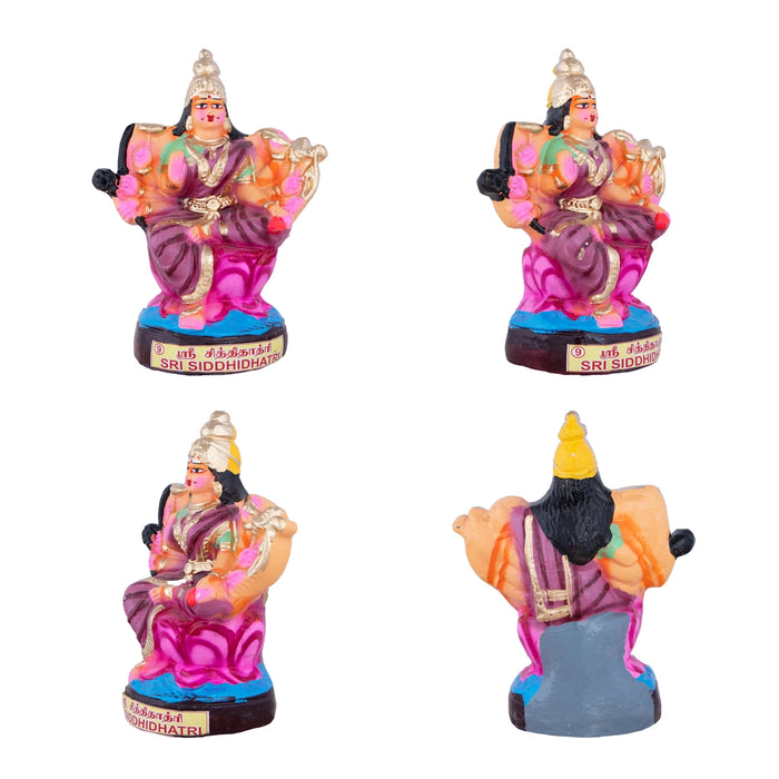 Nava Durga Clay Golu Bommai Set - 9 x 6 Inches | Giri Golu Doll/Navaratri Golu Bomma/Gombe/Bommai