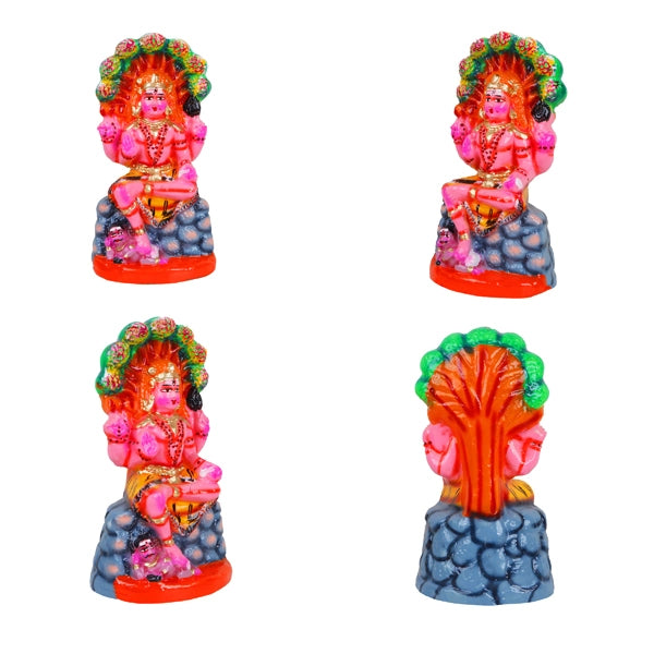 Dakshinamurti Clay Golu Bommai Set - 11 x 5.5 Inches | Giri Golu Doll/ Navaratri Golu Bomma/Gombe/Bommai - Clay Kolu Bommai