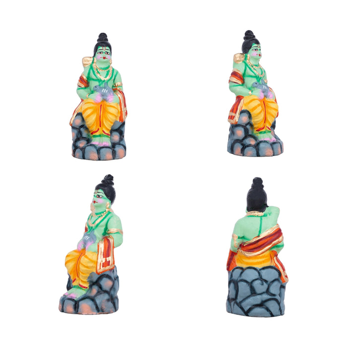 Ramar Paalam Clay Golu Bommai Set - 8 x 3.5 Inches | 14 Pcs/ Giri Golu Goll/ Navartri Kolu Bommai/ Bommalu
