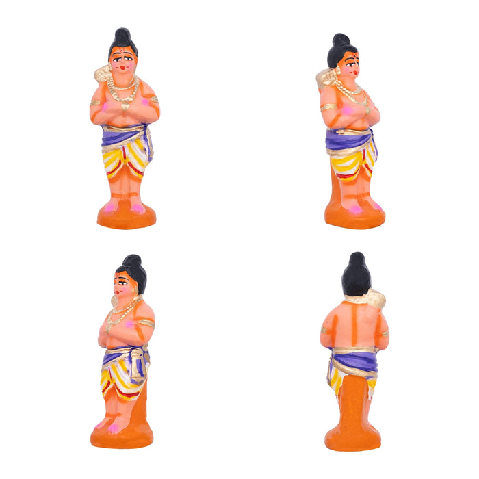 Ramar Paalam Clay Golu Bommai Set - 8 x 3.5 Inches | 14 Pcs/ Giri Golu Goll/ Navartri Kolu Bommai/ Bommalu