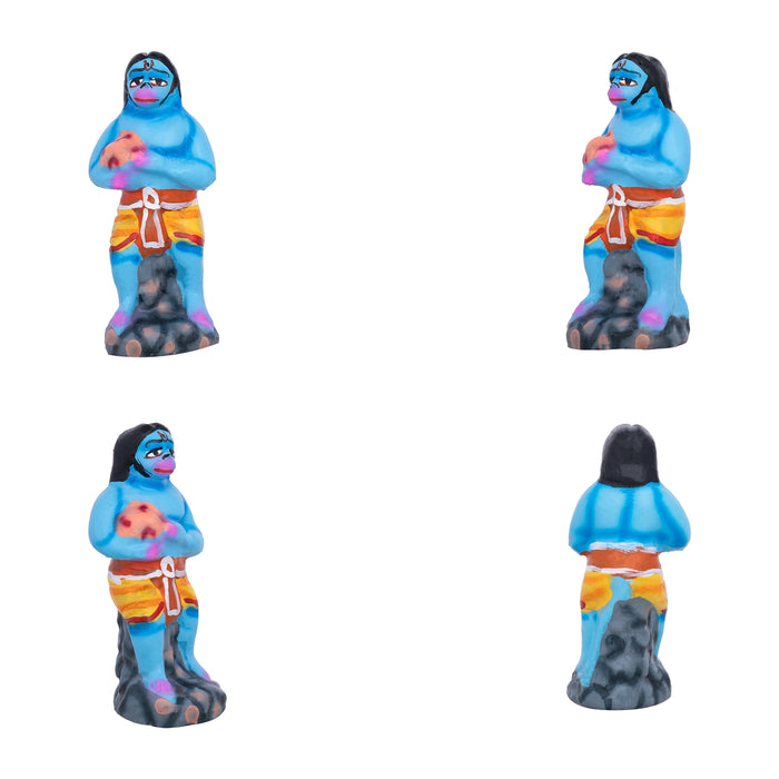 Ramar Paalam Clay Golu Bommai Set - 8 x 3.5 Inches | 14 Pcs/ Giri Golu Goll/ Navartri Kolu Bommai/ Bommalu