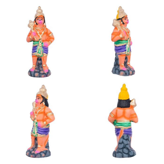 Ramar Paalam Clay Golu Bommai Set - 8 x 3.5 Inches | 14 Pcs/ Giri Golu Goll/ Navartri Kolu Bommai/ Bommalu