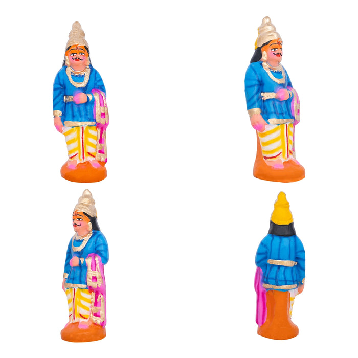Ramar Paalam Clay Golu Bommai Set - 8 x 3.5 Inches | 14 Pcs/ Giri Golu Goll/ Navartri Kolu Bommai/ Bommalu