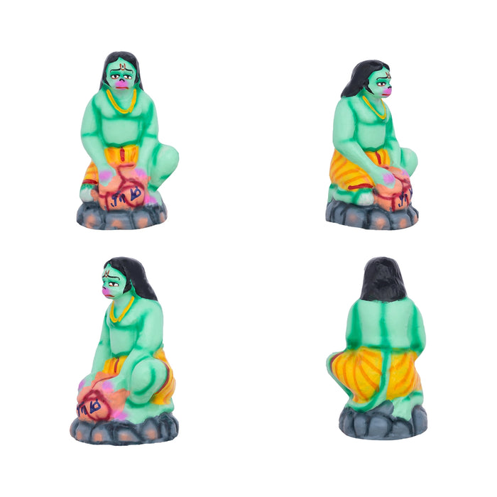Ramar Paalam Clay Golu Bommai Set - 8 x 3.5 Inches | 14 Pcs/ Giri Golu Goll/ Navartri Kolu Bommai/ Bommalu