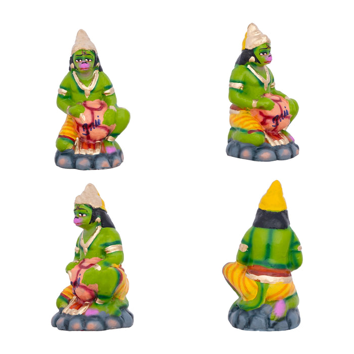 Ramar Paalam Clay Golu Bommai Set - 8 x 3.5 Inches | 14 Pcs/ Giri Golu Goll/ Navartri Kolu Bommai/ Bommalu