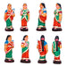 Ravana Darbar Clay Golu Bommai Set - 12 x 10 Inches | Giri Golu Doll/ Navaratri Golu Bomma/Gombe/Bommai - Clay Kolu Bommai