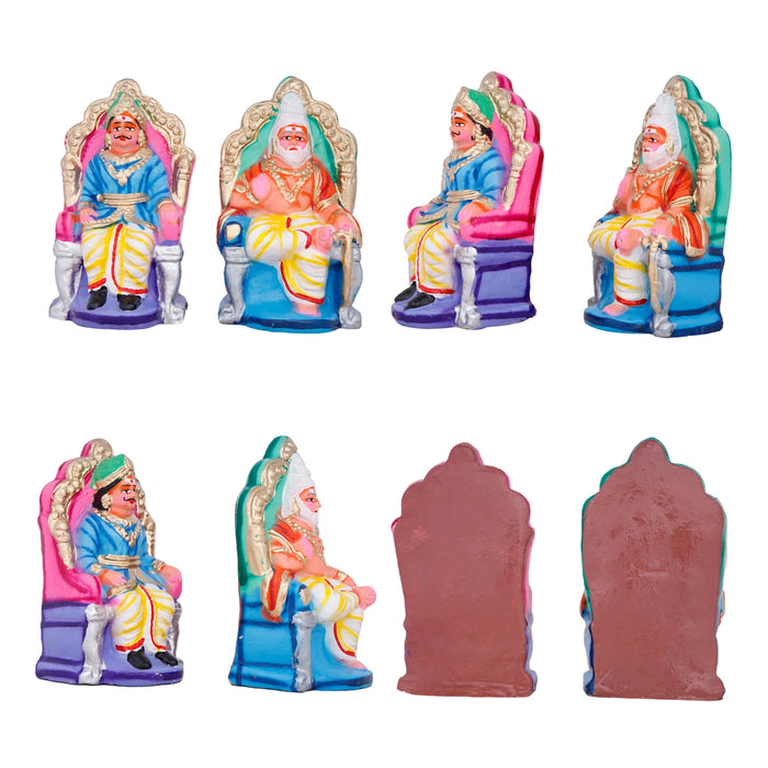 Ravana Darbar Clay Golu Bommai Set - 12 x 10 Inches | Giri Golu Doll/ Navaratri Golu Bomma/Gombe/Bommai - Clay Kolu Bommai